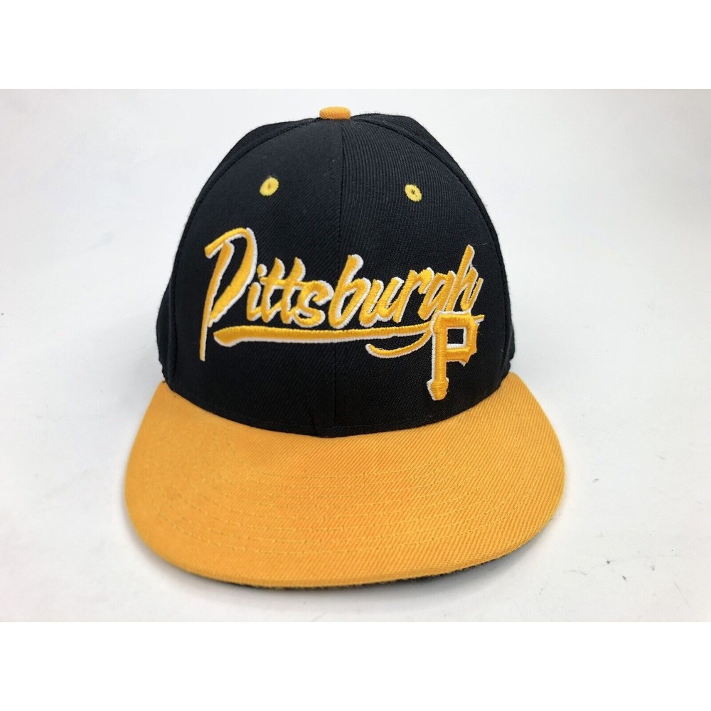 New Era Pittsburgh Pirates Script Hat Spellout Cap Acrylic Wool Snapback MLB